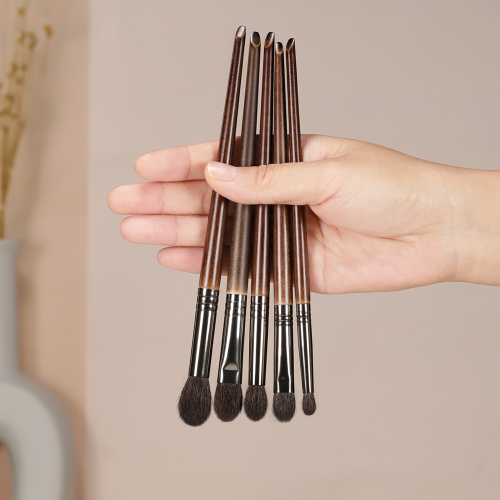 Bộ 5 cọ phấn mắt OVW XQ78111219 đầu lông dê