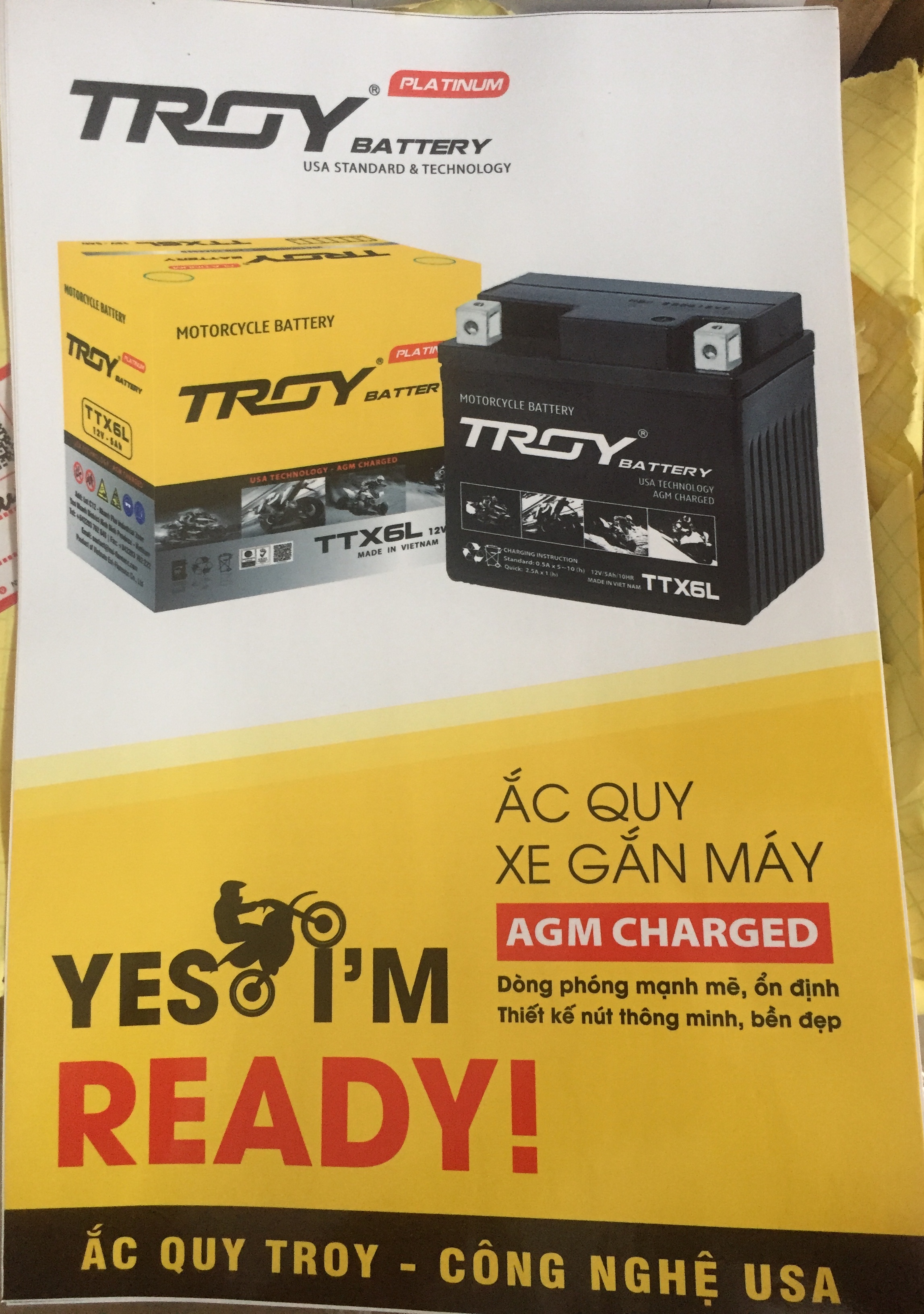 Ắc Quy Troy TTX6 12V