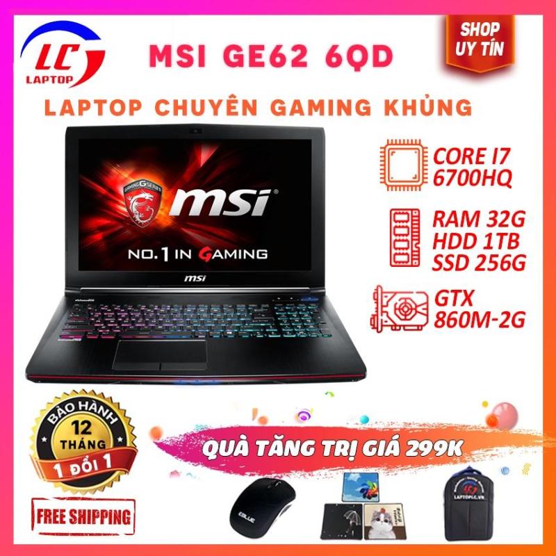 Bảng giá Laptop Chuyên Game, MSI GE62 6QD ( i7-6700HQ/VGA rời Nvidia GTX 960M- 2G, màn 15.6″ FullHD IPS), laptop msi GE62, GE62, laptoplc Phong Vũ