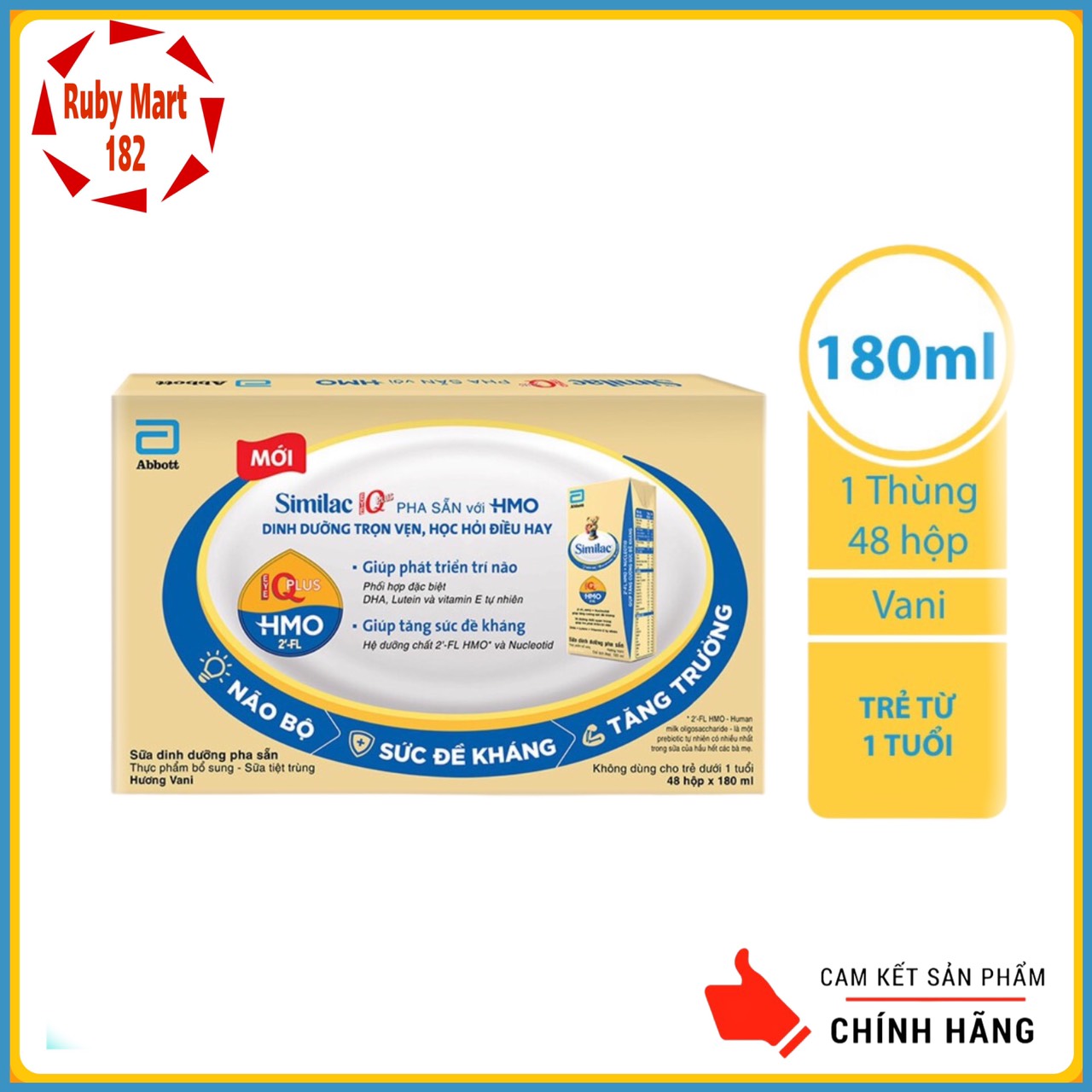 Thùng 48 hộp Sữa bột pha sẵn Similac IQ 110m/180ml