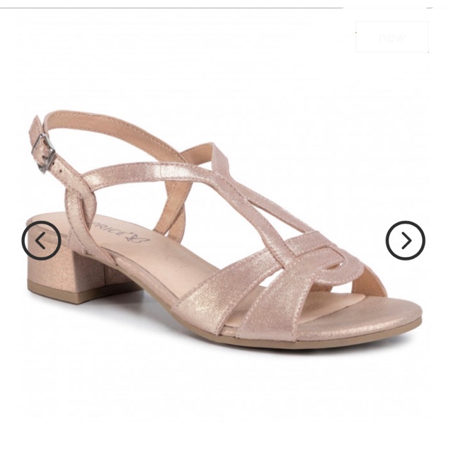 Sandal Gót vuông 5cm da thật Caprice xuất Đức (xuất dư chuẩn store)