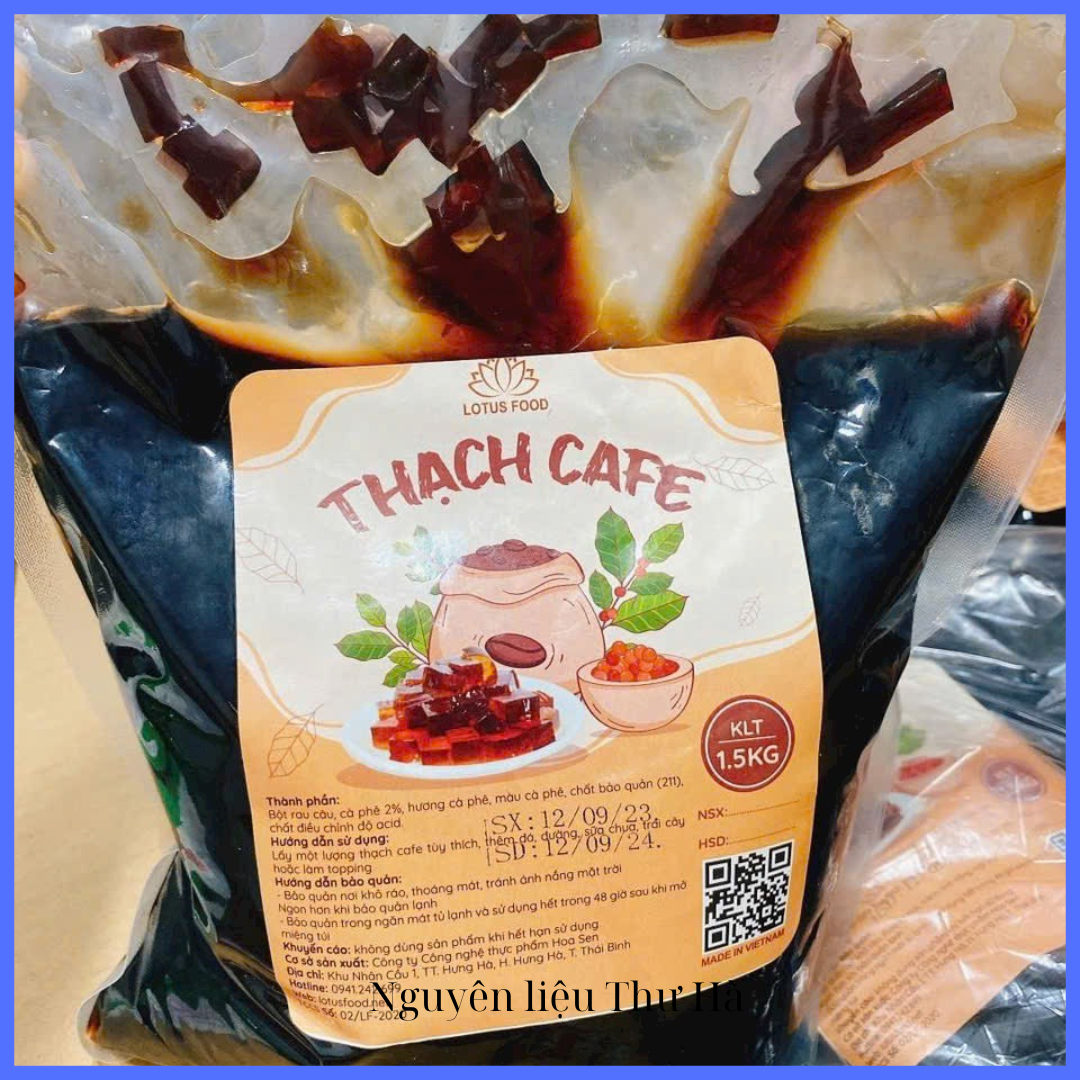 Thạch giòn sần sật, Thạch cà phê, thạch ăn sẵn gói 1,5kg