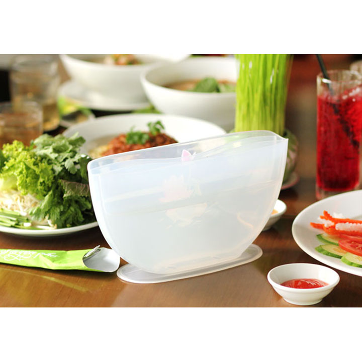 Tô nhúng bánh tráng 3 ngăn bằng nhựa tiện lợi