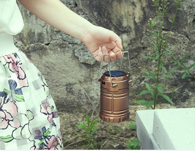 (g85) Đèn bão xách tay xài được 2 in 1 có sạc năng lượng mặt trời - đèn pin siêu sáng - đèn pin mini - den pin cam tay - đèn bão