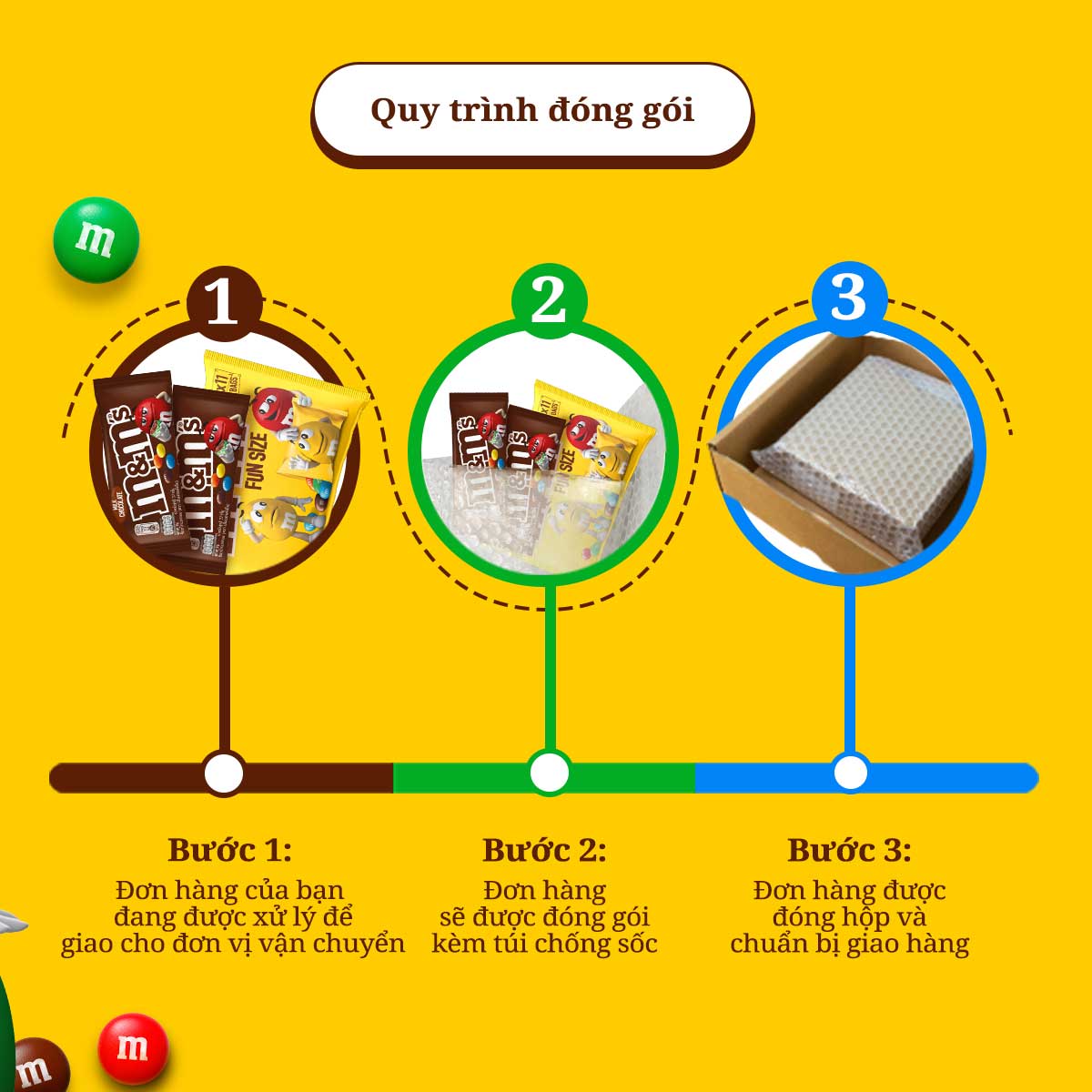 Combo 6 gói Kẹo Sô Cô La Sữa M&M'S 37g