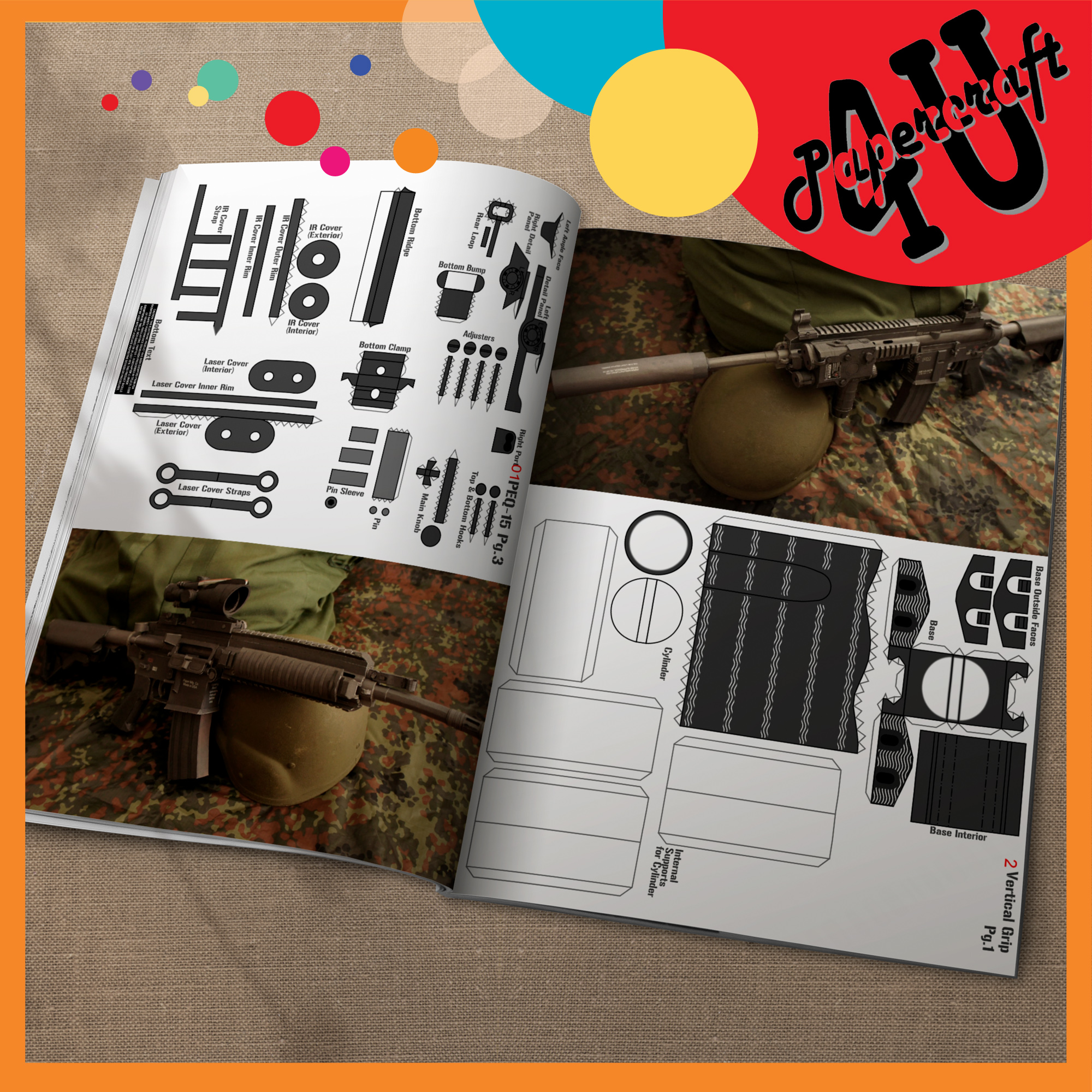Bộ giấy tạo mô hình PUBG - M416 tỉ lệ 1:1