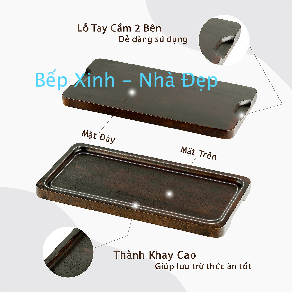 KHAY GỖ (nguyên khối) DÙNG ĐỰNG THỰC PHẨM, TRANG TRÍ ĐỒ ĂN