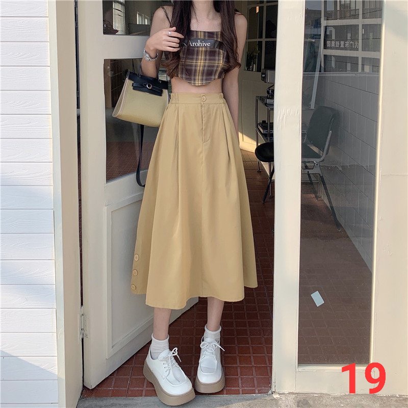 Chân váy nữ ulzzang Midi dáng dài xoè mẫu mới nhất