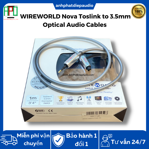Dây cáp quang WIREWORLD Nova Toslink to 3.5mm Optical Audio Cables