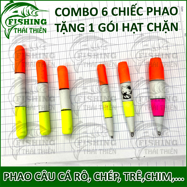 [HCM]Combo 6 phao câu cá bằng mút dùng câu cá rô cá chép cá trê