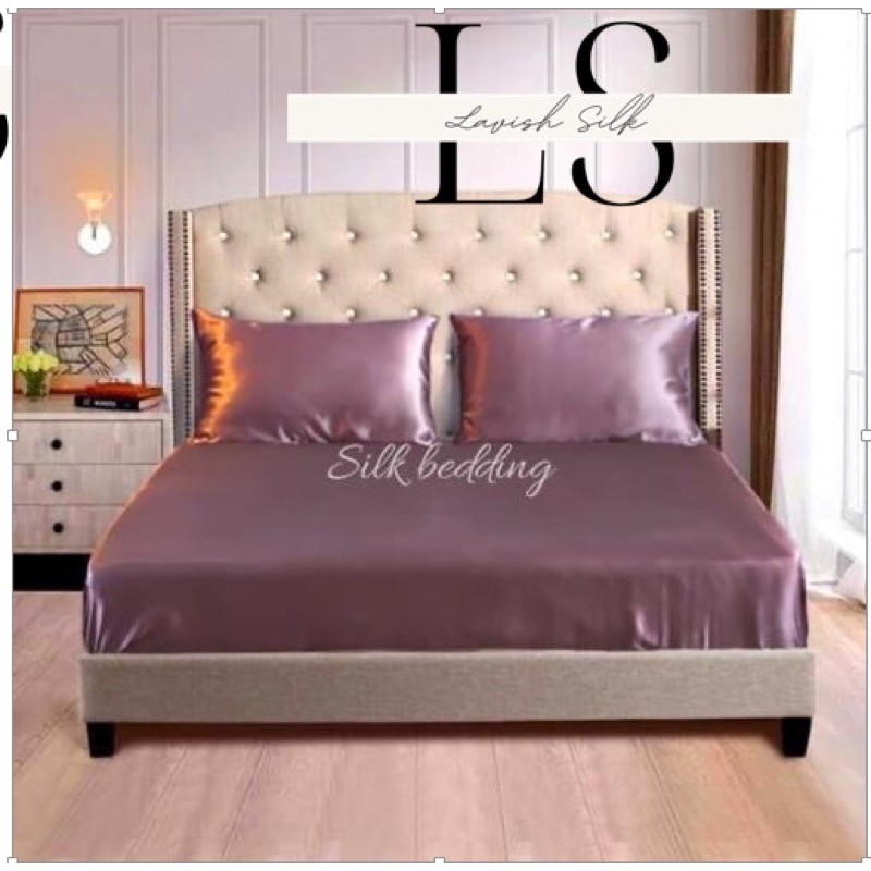 Ga Giường Drap Lẻ Phi Lụa Lavish Silk cao cấp mát lạnh hàng loại 1  - Hồng Tím