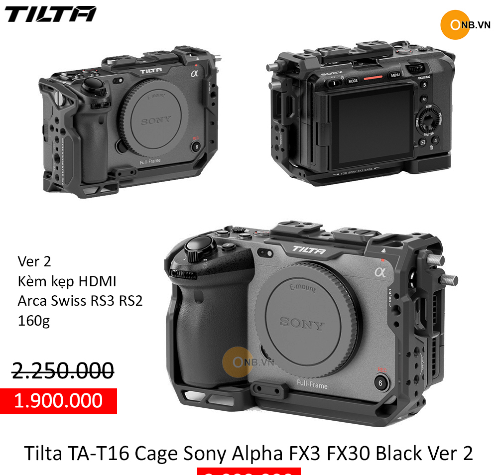 Tilta ta-t16 cage sony alpha fx3 fx30 black ver 2