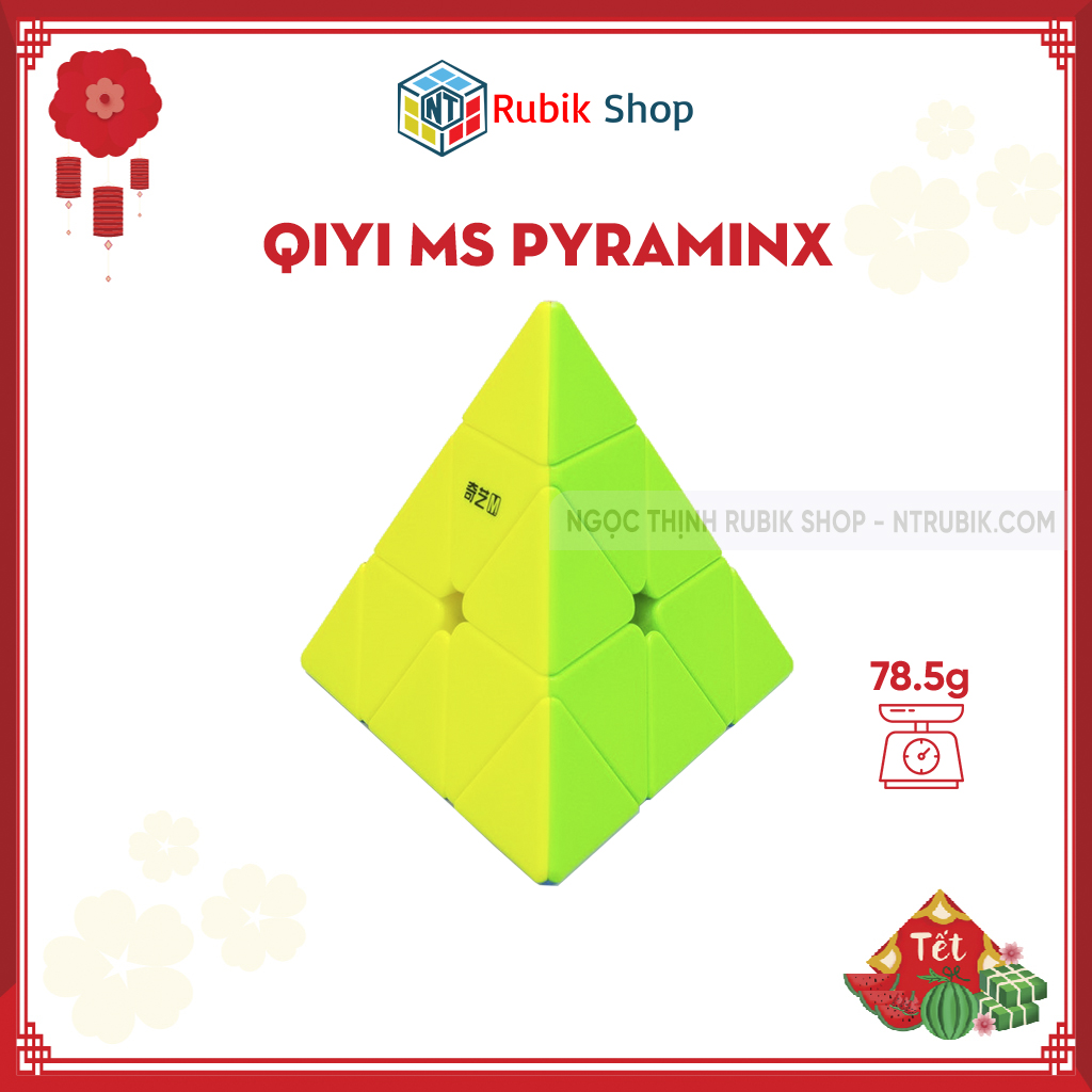 [Siêu hot] Rubik Pyraminx QiYi New Best Budget Magnetic 2020 stickerless (Có nam Châm- Hãng Mod M)