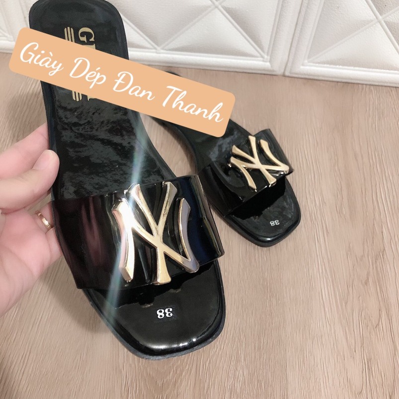 DÉP LÊ CHỮ NỔI NY & LV, SI BÓNG, SI MỜ, DỄ THƯƠNG giá rẻ