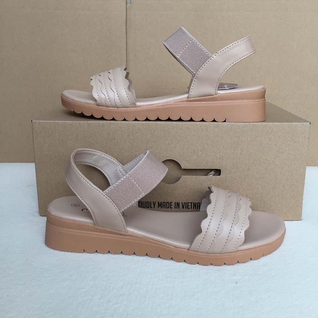 Dép Sandal Si - PU Nữ Biti's DTW011088DEN/DTW011088KEM (Đen, Kem)