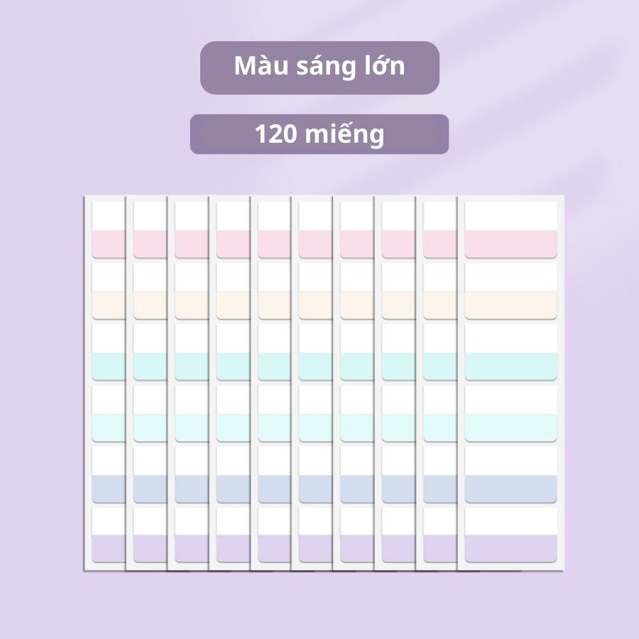 Miếng đánh dấu trang nhựa tiện lợi No34, đánh dấu basic