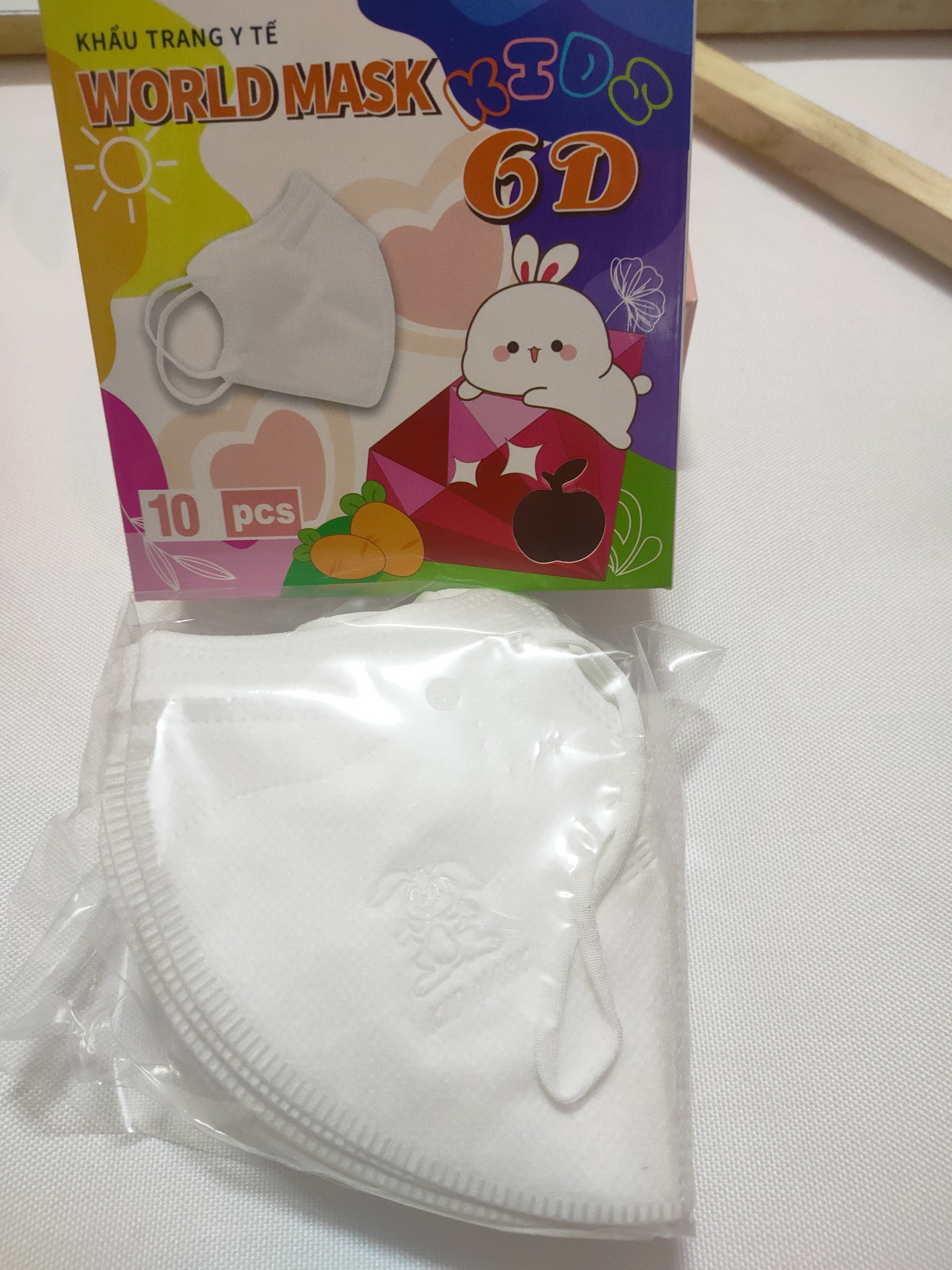 Khẩu trang y tế cho bé -6D - Hộp 10 cái
