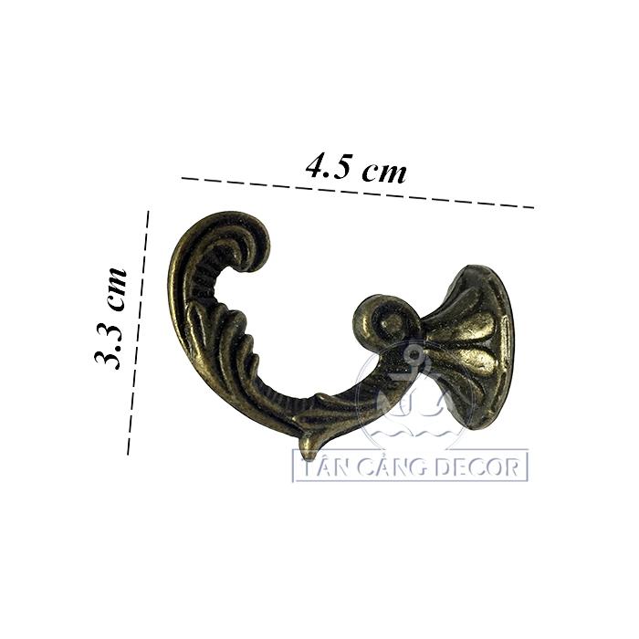 Móc treo đơn hình đôi cánh 4 màu đồng sẫm- KT: 4.5cm