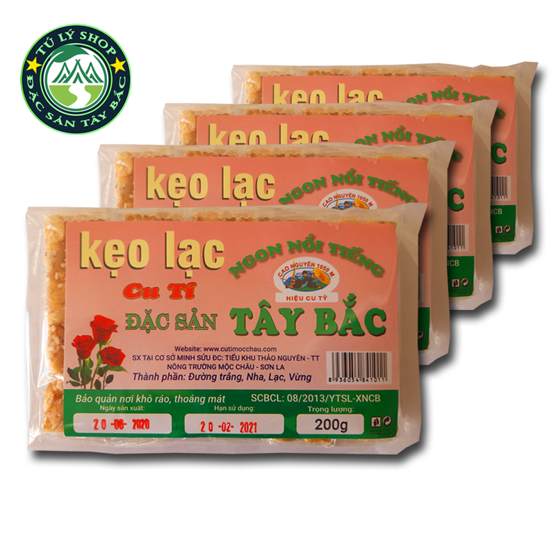 Kẹo lạc Hoa Hồng Mộc Châu 200g
