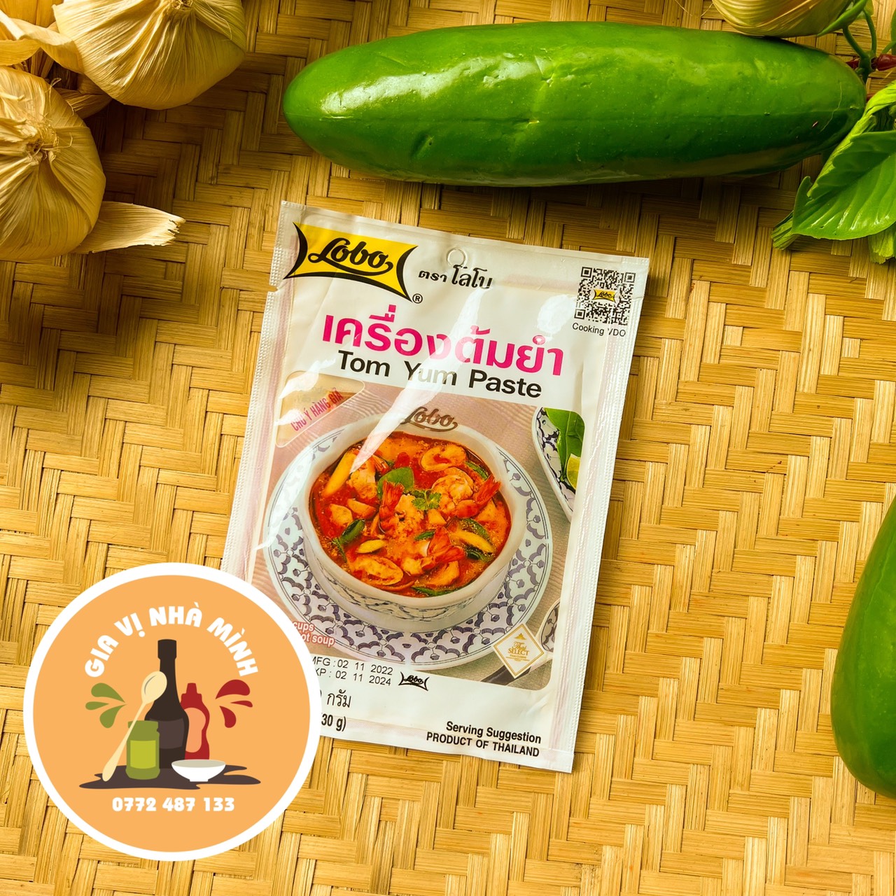 Sốt gia vị lẩu thái cay tomyum lobo - gói 30gr