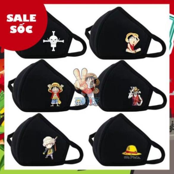 Khẩu trang vải one piece , khẩu trang vải anime