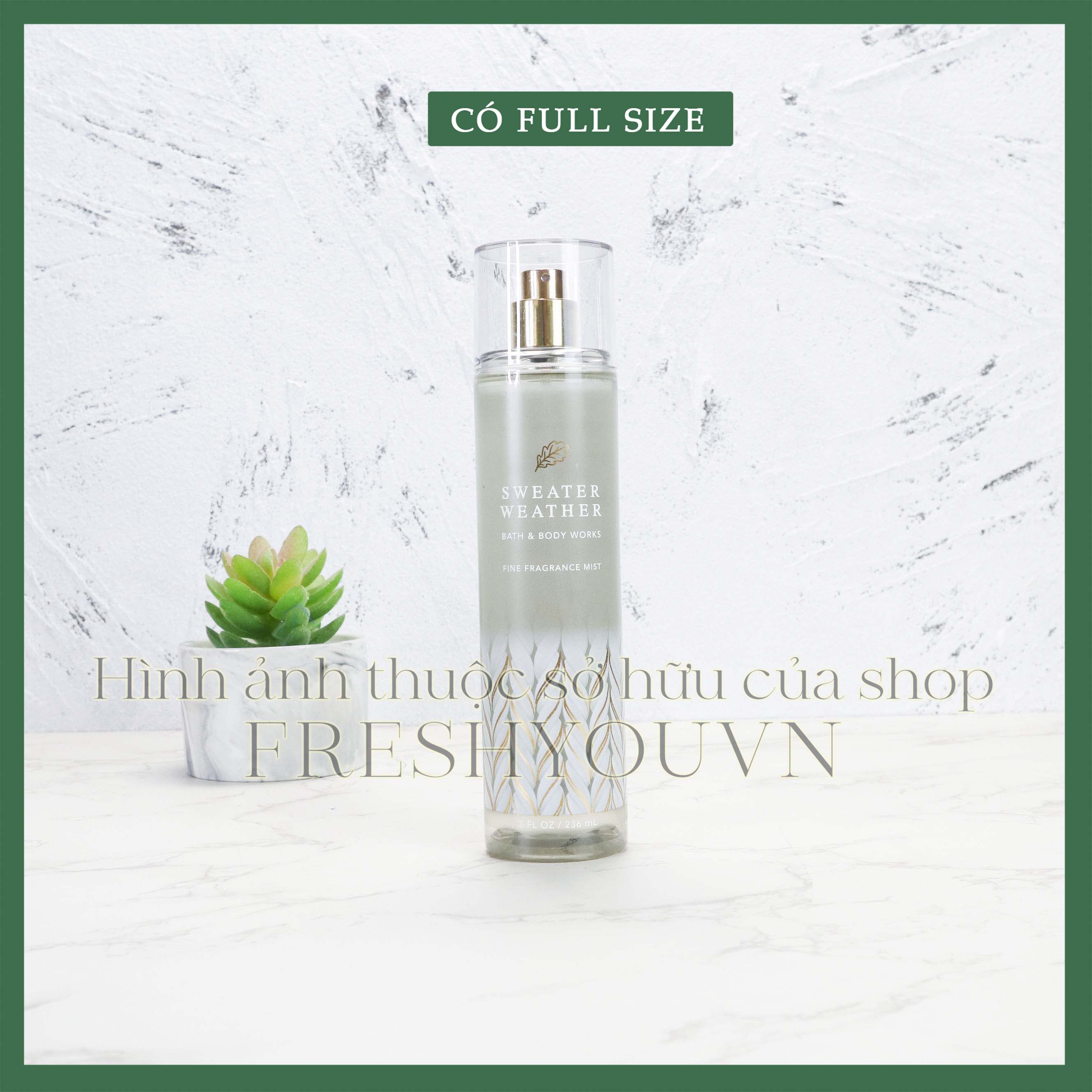 Sweater Weather - 10ml & 30ml Xịt Thơm Toàn Thân Body Mist Bath & Body Works - Gỗ - Sweater Weather Collection