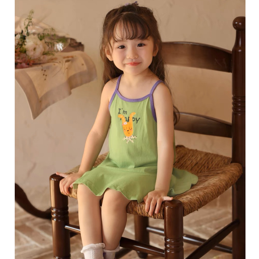 Váy cho bé gái 2 dây dáng suông từ 8-20kg