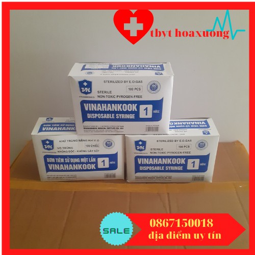 [giá tốt]Bơm Tiêm Vinahannkook 1ml ( Hộp 100 )