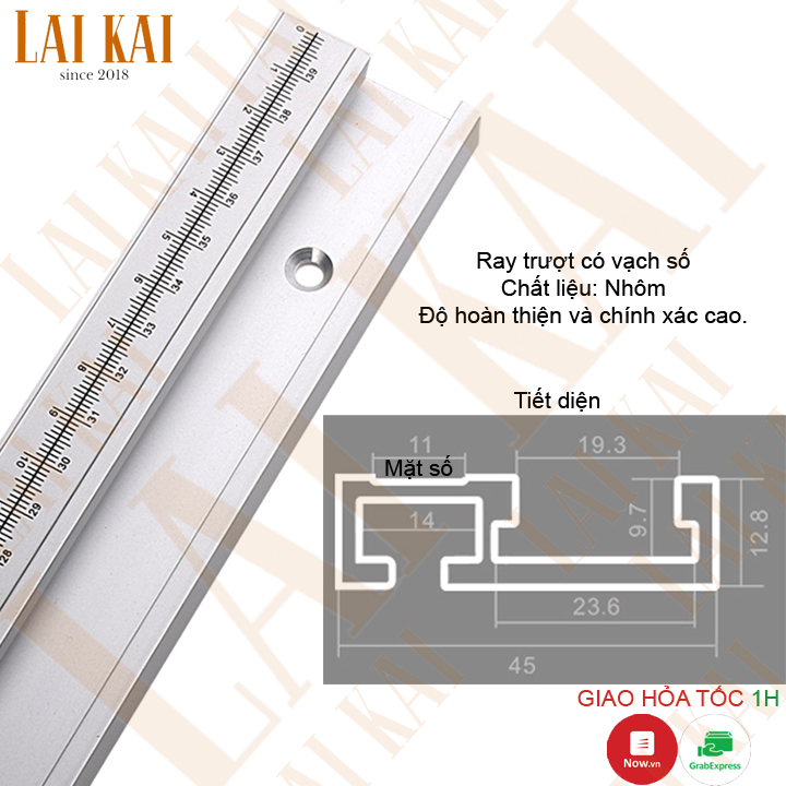 [HCM]Ray trượt nhôm có vạch số