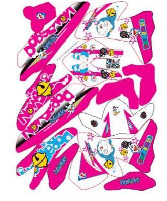 tem trùm xe winner X hồng doremon   - Tem  dán xe máy làm theo yêu cầu - tem xe winner X đẹp rẻ chất