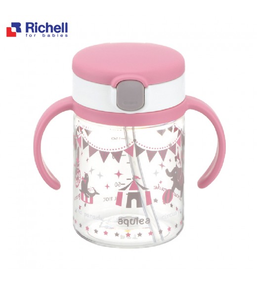 BÌNH ỐNG HÚT AQ RICHELL 200ML HỒNG CIRCUS