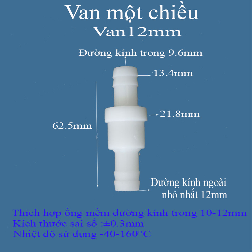 Van Nước Một Chiều Cho Ống Mềm, VanOxi,VanMica