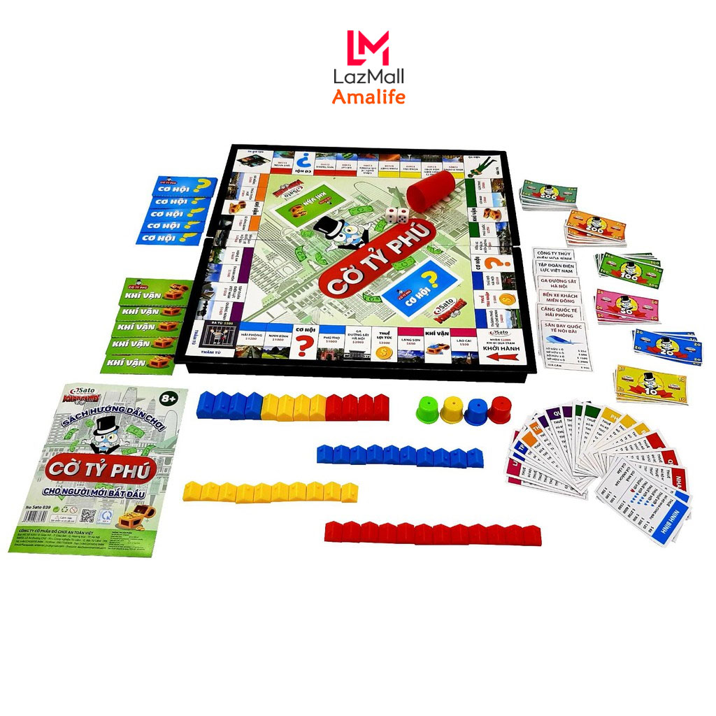 Bộ Đồ Chơi Cờ Tỷ Phú Việt Nam Giúp Bé Học Hỏi Về Kinh Doanh - Hàng Việt Nam Thương Hiệu Amalife