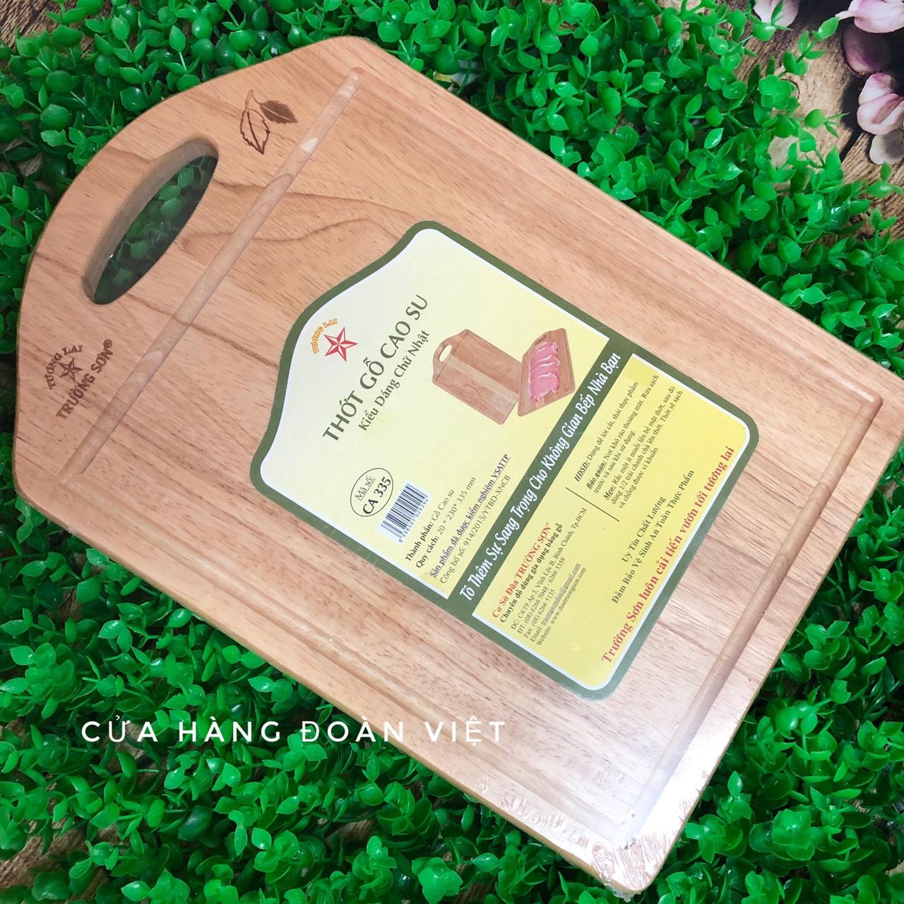 Thớt Gỗ Cao Su Cao Cấp 23cm *33cm