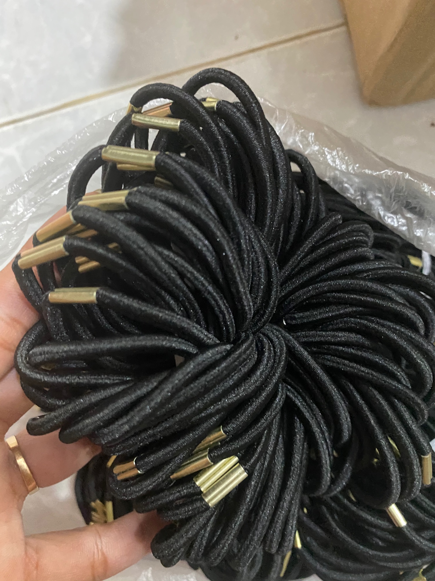 Set 10 cột tóc trơn làm cột tóc handmade