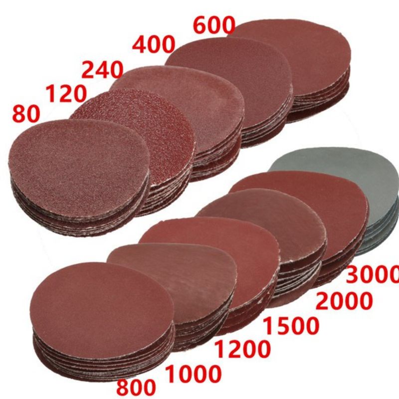 Combo 5 Giấy nhám tròn 100mm các cỡ