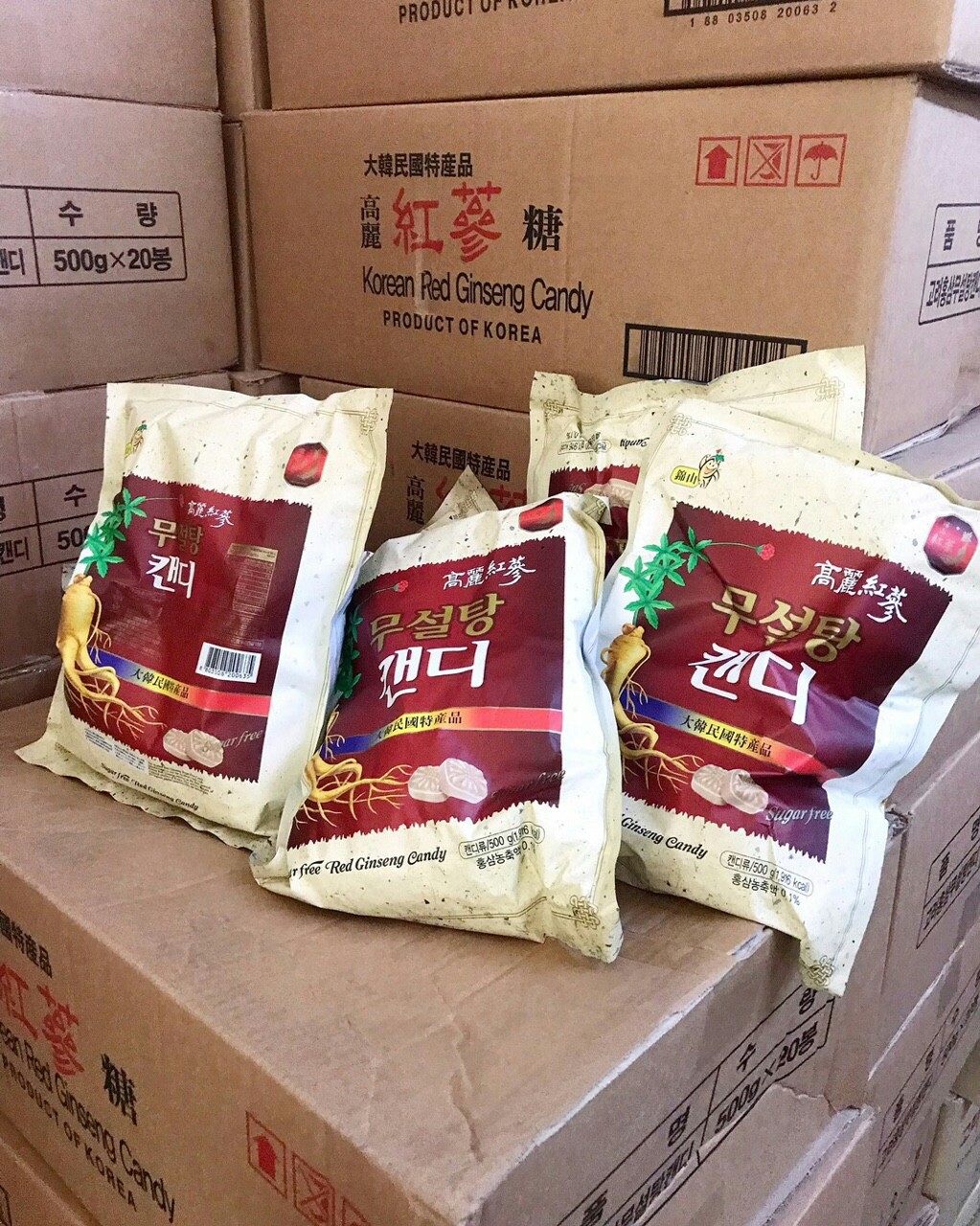Kẹo Hồng Sâm Không Đường 500g