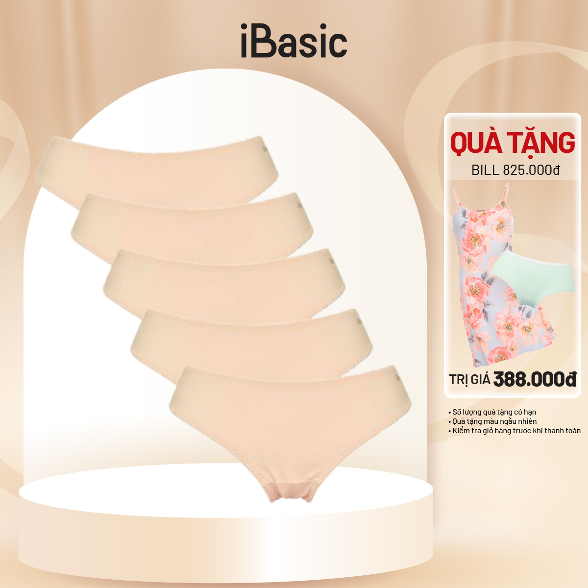 Combo 5 quần lót nữ iBasic bikini PANW130