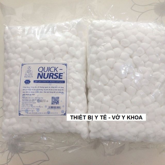 Bông Gòn Viên Quick Nurse Gói 500Gram
