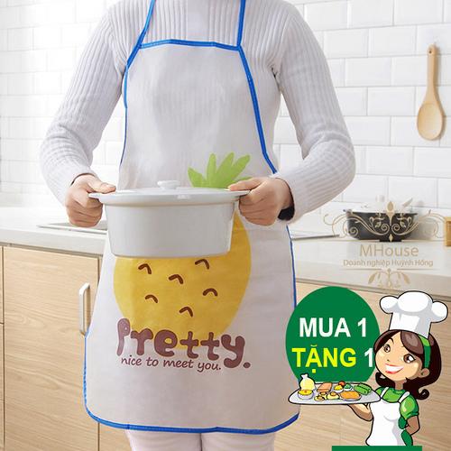 Tạp Dề Chắn Nước,Tạp Dề Pha Chế, Tạp Dề In Hoạt Hình Thỏ Gấu