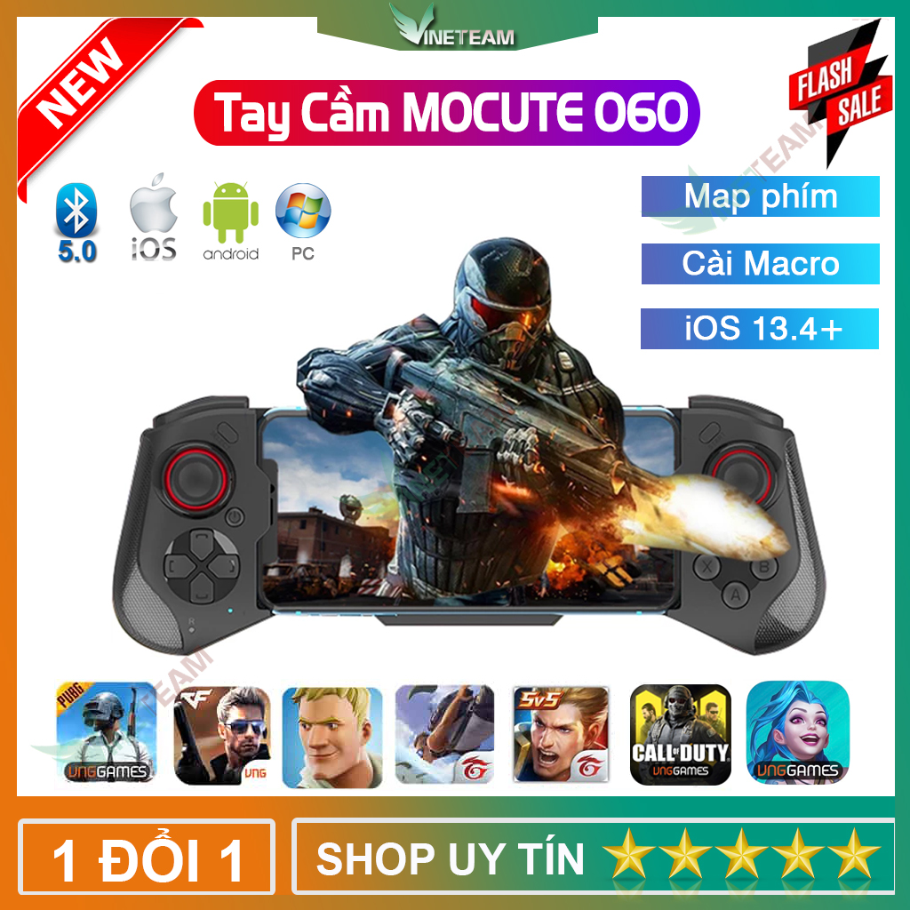 Tay Cầm Chơi Game Bluetooth MOCUTE 060 / 061 Model 2022 Hỗ Trợ Android/iOS 14+/PC