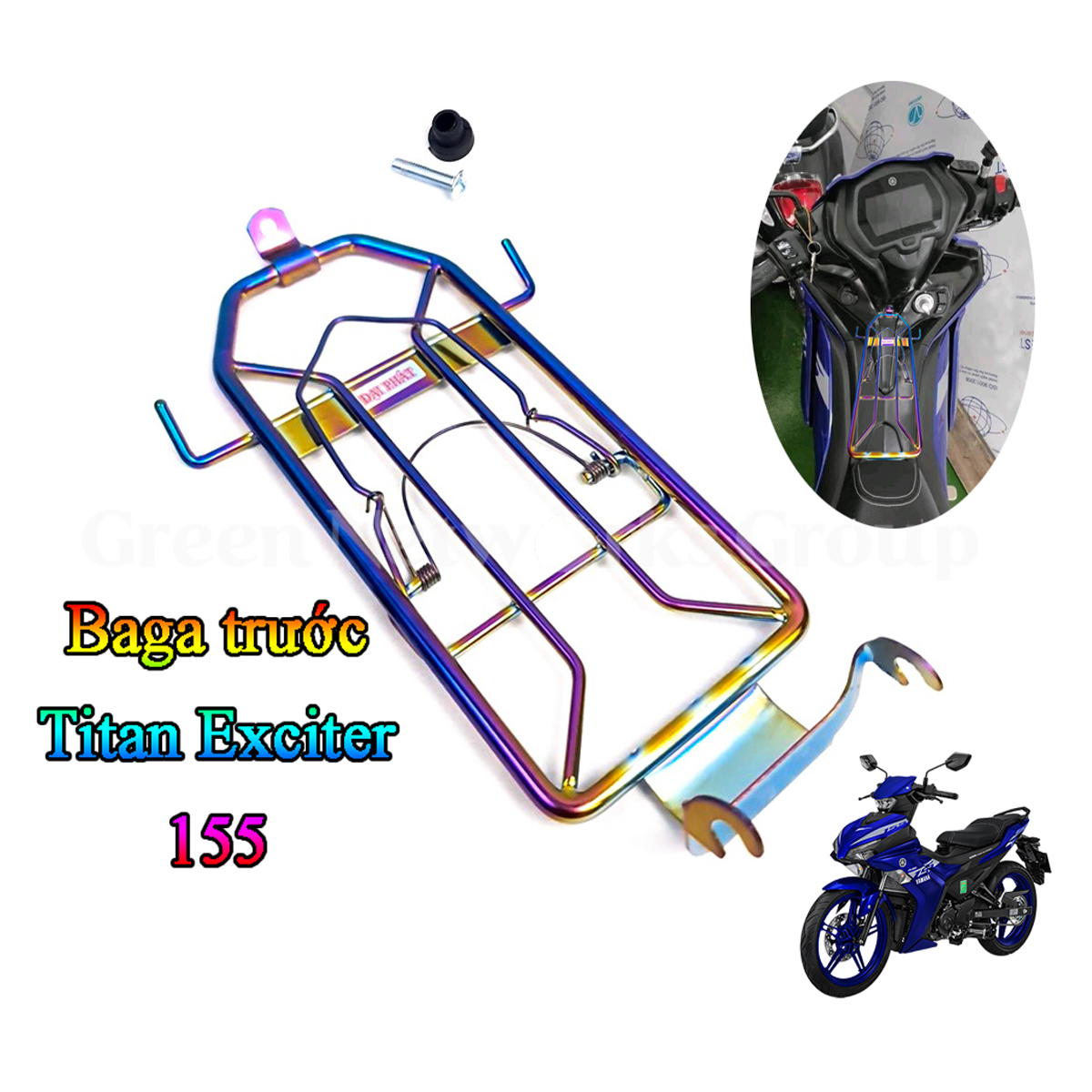 Baga exciter 155 màu titan loại dày
