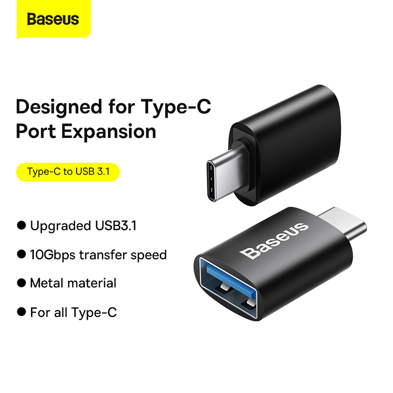 [TYPE C => USB] - Đầu chuyển đổi Baseus từ đầu Type C - USB