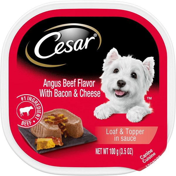 [USA] CESAR Wet Dog Food - Pate Dành Cho Chó - Angus Beef with Bacon & Cheese