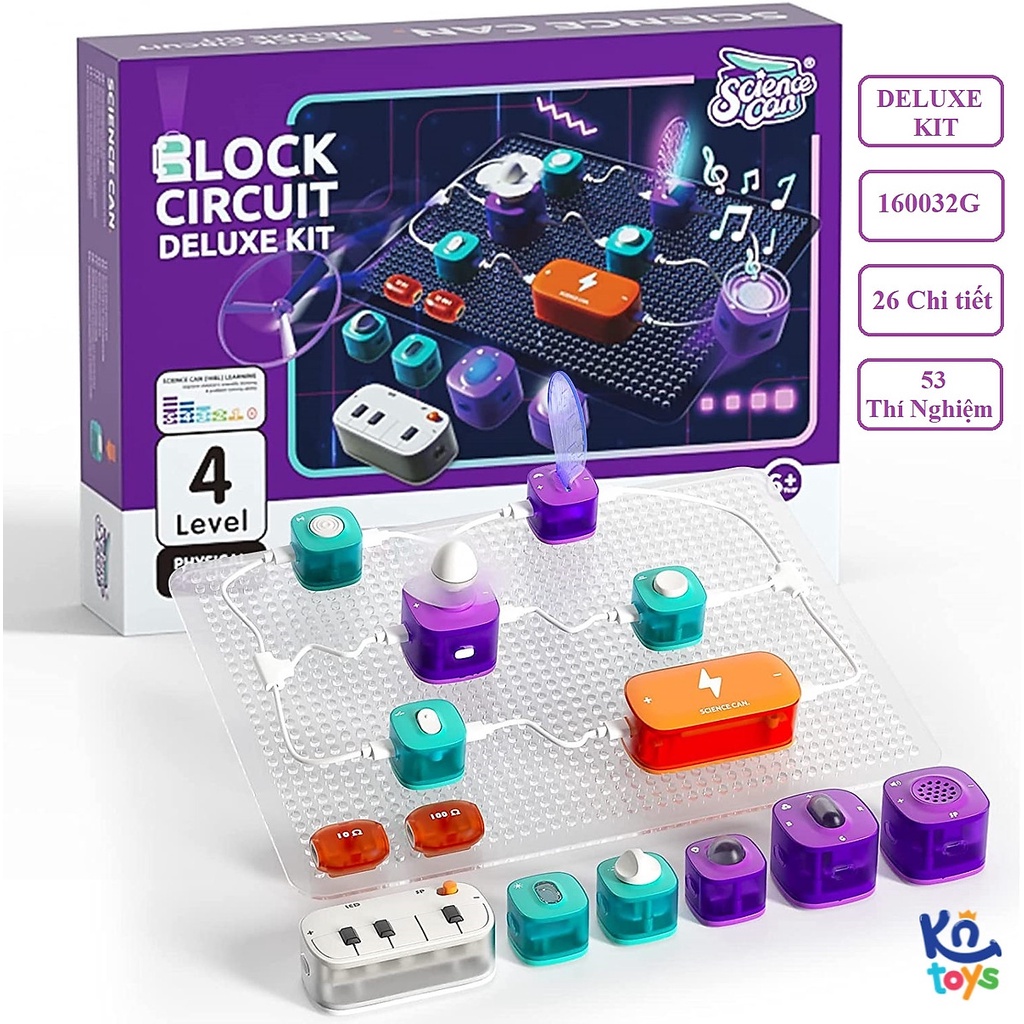 Bộ đồ chơi khoa học bộ kit lắp ráp thực hành mô hình các mạch điện topbright block circuit kit - cleverkids