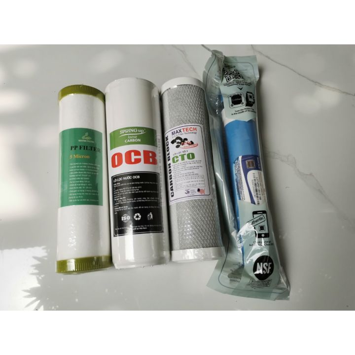 COMBO 4 QUẢ RO + LỌC THÔ 123 ( hàng chuẩn)