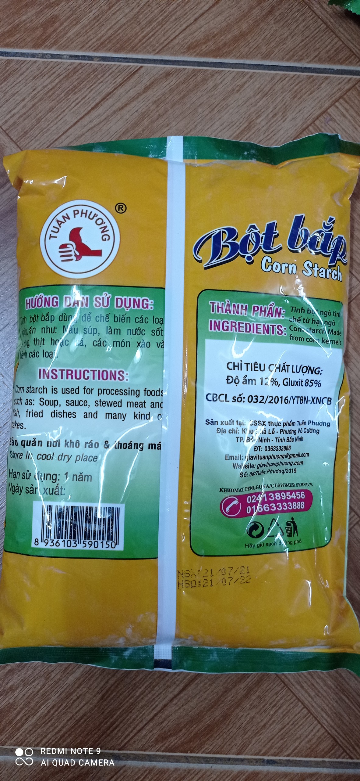 Bột Ngô ( Bắp ) Tuấn Phương 1kg