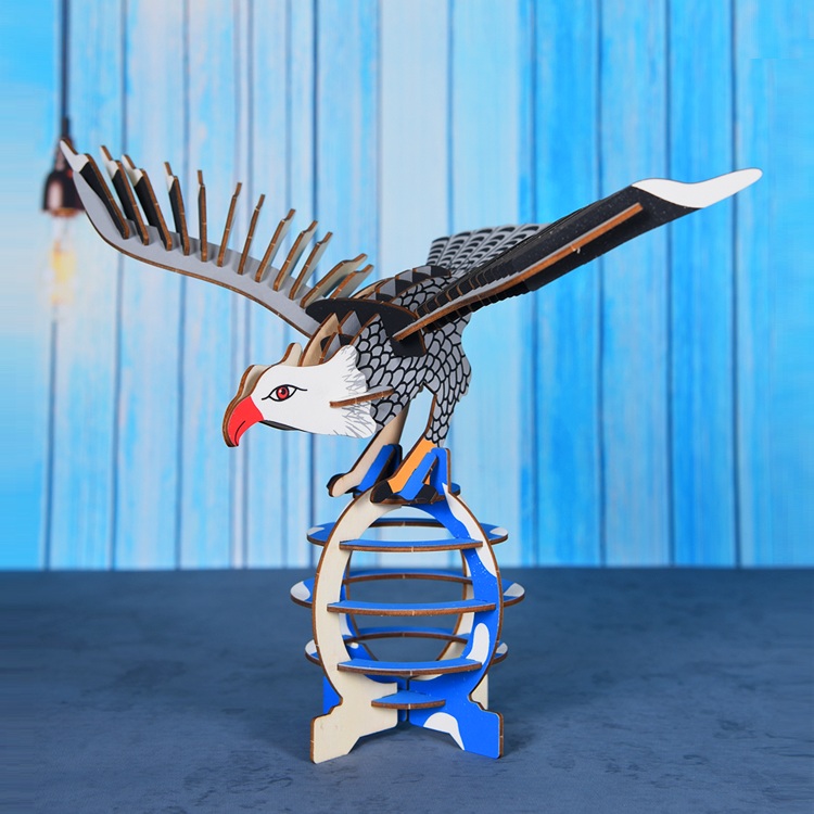 Đồ chơi lắp ráp gỗ 3d mô hình đại bàng eagle lc-ge008