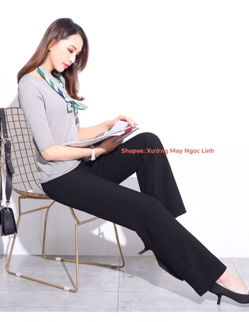 Quần Culottes Dáng Dài Cạp Khóa Chìm