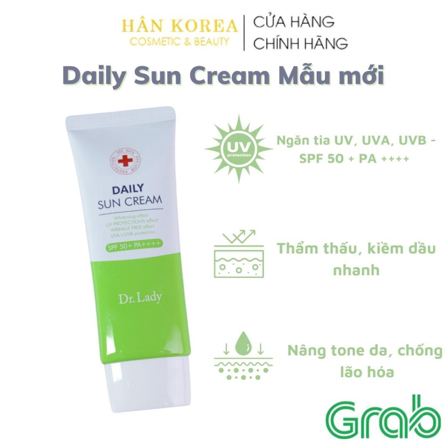 Daily sun cream - mẫu mới - 3 in 1 spf50+ pa ++++ 60ml - ảnh sản phẩm 1